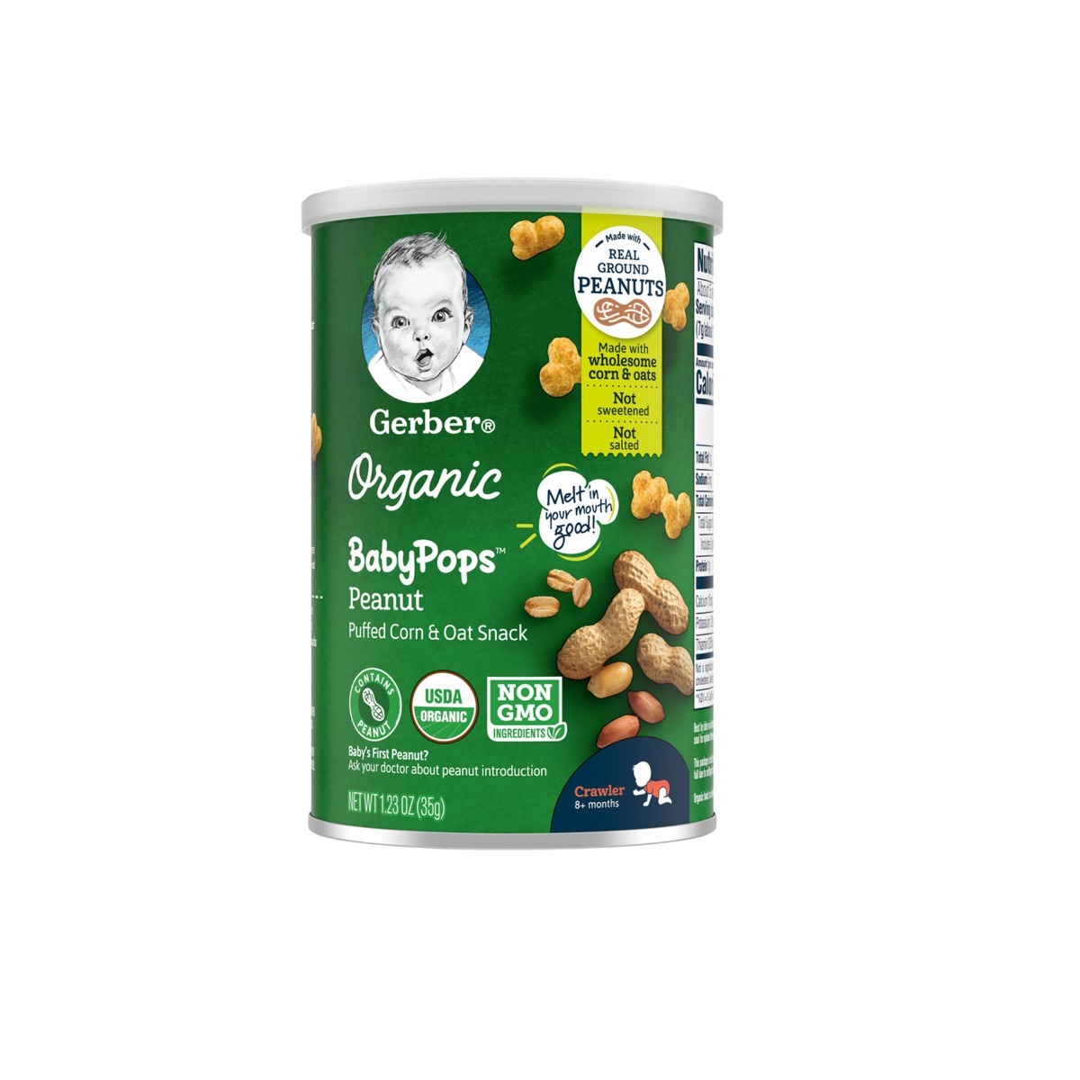 LamboPlace - Gerber Organic BabyPops Peanut 35g Canister